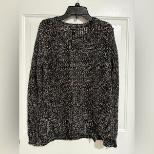 Jessica Simpson Women’s Marled Black Multi Knit Sweater